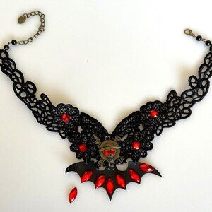 NEW GOTH LACE PUNK CHOKER NECKLACE COSPLAY (Flaw)